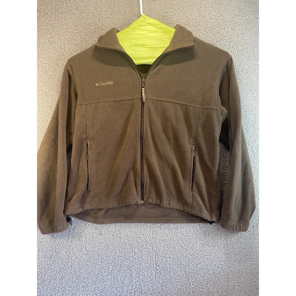 Columba Fleece Full Zip Up  Green‎ with Pockets, Men, Size L